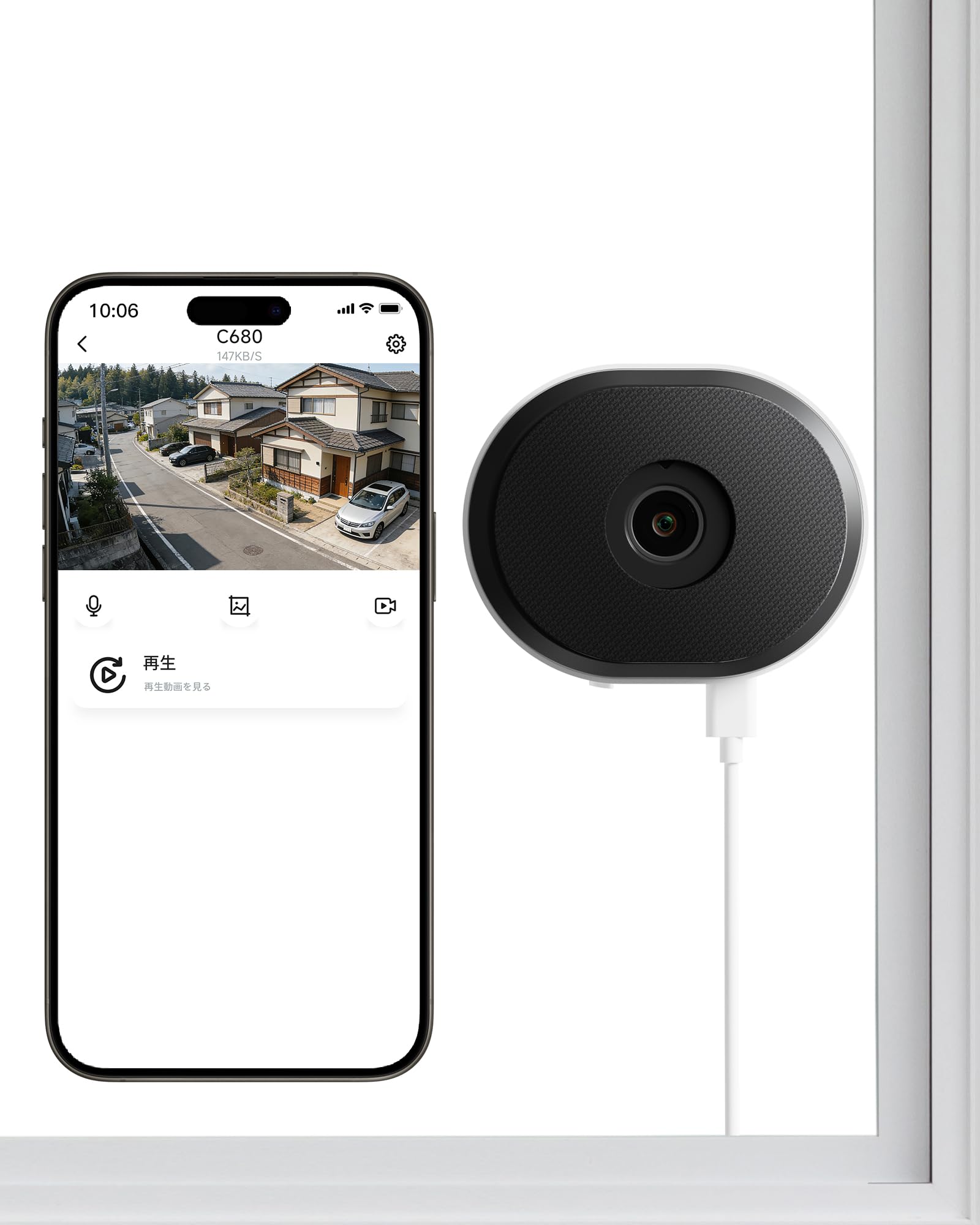 ZOSI 3MP ワイヤレス防犯カメラシステム 双方向通話 WiFi6 警報音 Amazon.co.jp: 【窓越し撮影に特化・工事不要・AI人車検知】ZOSI 窓
